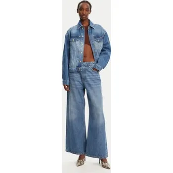 Dámská větrovka Just Cavalli Jeansová bunda 78PAS4O3 Modrá Regular Fit 44