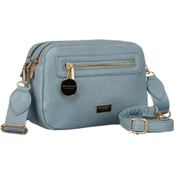 Kabelka Malá dámská kabelka přes rameno zdobená zlatým kováním Barva: Modrá