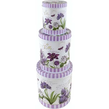 Dóza na potraviny PROHOME - Dóza sada 3ks Květy