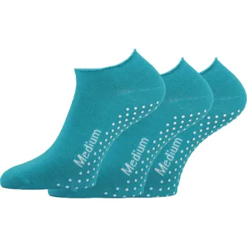 Pánské ponožky Zdravé ponožky pánské kotníkové akrylové ruličkové zdravotní protiskluzové ponožky bez gumiček TYRKYS XL