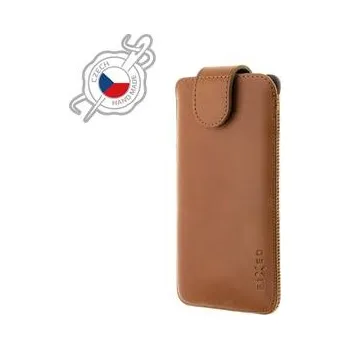 Pouzdro na mobilní telefon FIXED Kožené pouzdro Posh, velikost 6XL, hnědé