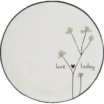Talíř Bastion Collections Mini talířek LOVE TODAY in black/titane, 9cm RJ-TEATIP-042-BT