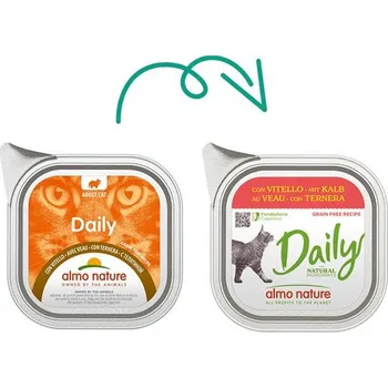 Krmivo pro kočku Almo Nature Daily Menu cat van. telecí 100g