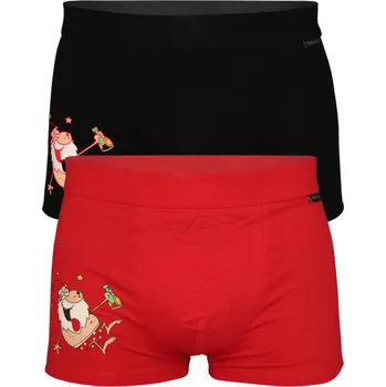 Boxerky Santa veselé boxerky s vánočním motivem L vícebarevná
