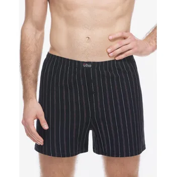 Trenýrky GINA pánské trenky volné, šité 75209P - černá martini - 50/52