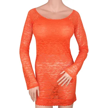 Dámská noční košile Sabrina Lux svůdná noční košilka - DIVA L oranžová