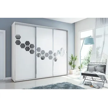 Šatní skříň Šatní skříň A23 (rozdílné barvy), výška 215 cm, šířka 250 cm