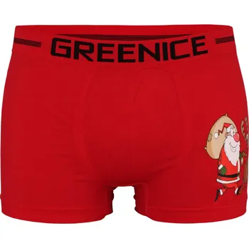 Boxerky Papa Noel vánoční boxerky 4712 L červená