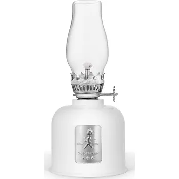 Petrolejová lampa MP KOVÁNÍ SN - OLEJOVÁ LAMPA Povrch: Bílá lesklá / stříbrný lesklý emblém