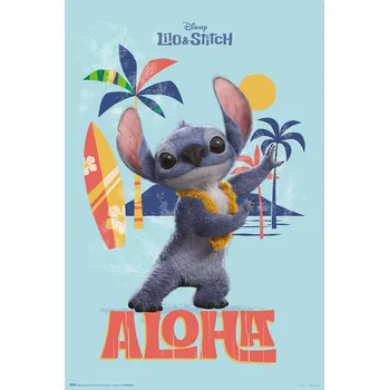 Plakát Plakát, Obraz - Lilo & Stitch - Stitch Aloha
