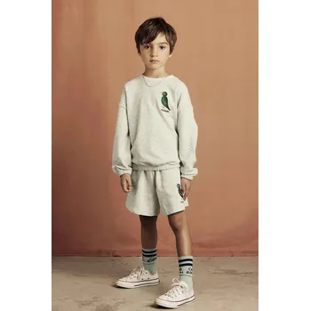 Chlapecká mikina Dětská bavlněná mikina Mini Rodini Bird 2562011611 béžová 01X, vel. 80-86