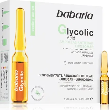Pleťové sérum Babaria Glycolic Acid protivráskové rozjasňující sérum v ampulích 5x2 ml