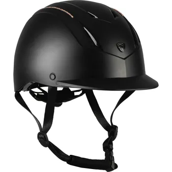 Jezdecká přilba Jezdecká helma Dali Strass Horka Rose gold Barva: černá, Velikost: 56-59