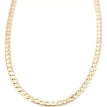 Řetízek Zlatý řetízek Pancer zdobený proužky s karabinou 5,85g