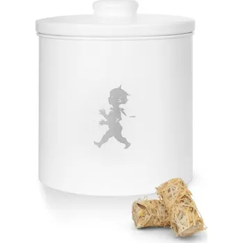 Dóza na potraviny MP KOVÁNÍ SN - NÁDOBA NA PODPALOVAČE Povrch: Bílá lesklá / stříbrný lesklý emblém