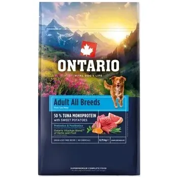 Krmivo pro psa Ontario Adult All Breeds Monoprotein Tuna & Sweet Potatoes 0,75 kg