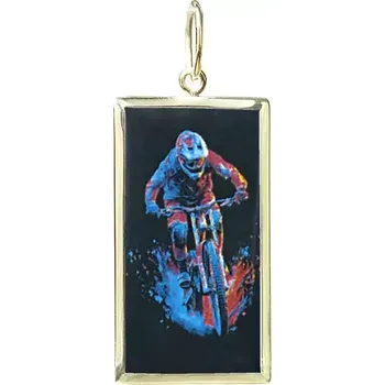 Přívěsek Aljančič Miniartion Downhill žluté zlato