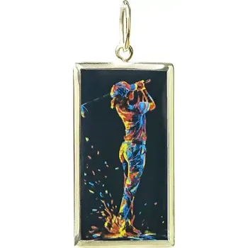 Přívěsek Aljančič Golfistka Miniartion žluté zlato