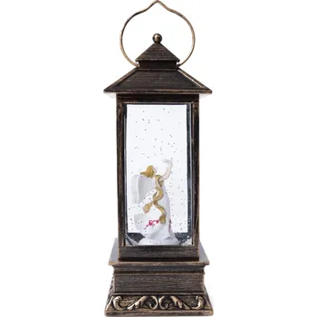 Vánoční dekorace PROHOME - Lucerna hrající vánoční 8x21cm Anděl