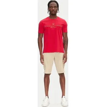 Pánské tričko Aeronautica Militare T-Shirt 251TS2410J592 Červená Regular Fit XXL