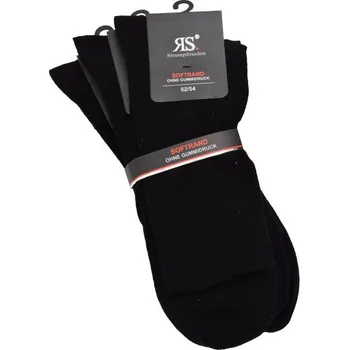 Pánské ponožky RS pánské zdravotní elastické nadměrné jednobarevné XXXL ponožky bez gumiček mix1 52-54