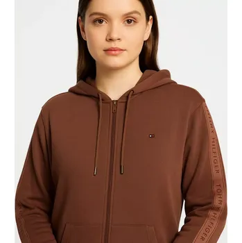 Dámská mikina Tommy Hilfiger Mikina UW0UW03900 Hnědá Relaxed Fit, vel. L