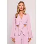 Dámský crop top MOE M861 CREPEPINK S