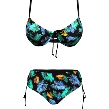 Dámské plavky Eugenie Green dámské dvoudílné plavky 484-2 5XL vícebarevná