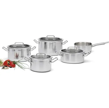 Hrnec Sada hrnců se skleněnou poklicí BRIGADE BASIC 5 kusů, Spring