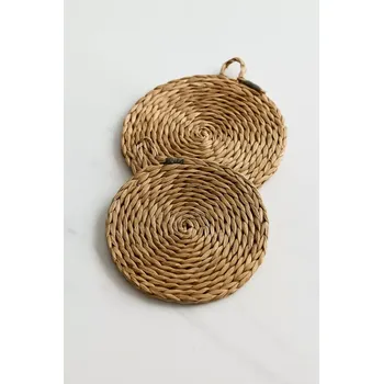 Nicolase Vahé - Servírovací podložky z mořské trávy Acain průměr 20 cm, sada 2 ks