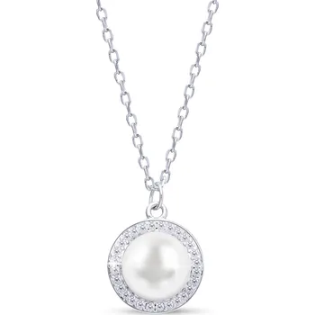 Řetízek Stříbrný řetízek s perlou a zirkony 2439
