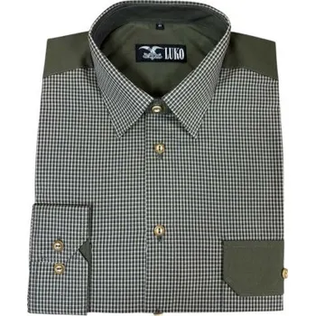 Pánská košile Myslivecká košile Luko bavlněná 41 barva zelená