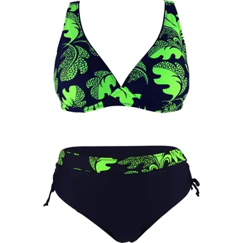 Dámské plavky Lady plavky s výztuží a kosticemi a vyššími boky D284 XXL zelená