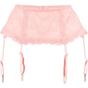 Body Katrin podvazkový pas krajka L světle růžová