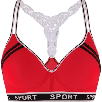 Podprsenka Mon Cheri Sport podprsenka s krajkou 75B červená