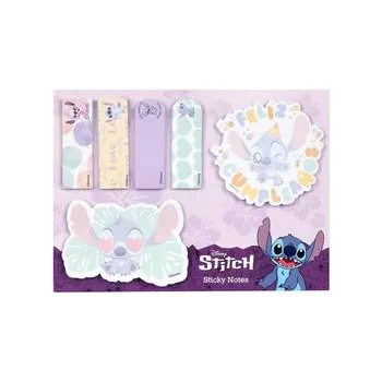 Set školních potřeb Samolepící bločky - Stitch fialové