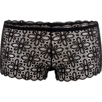 Kalhotky Pam Top krajkové šortky M černá