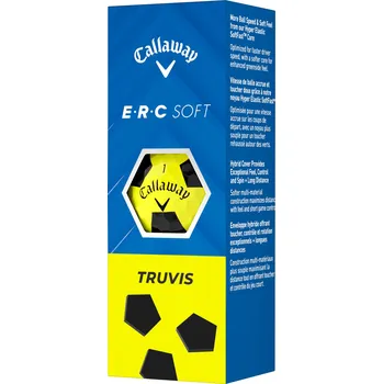 Golfový míček Callaway ERC Soft 25 Truvis golfové míče - žluté 3 ks