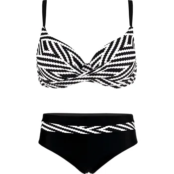 Dámské plavky Black&White plavky s výztuží a kosticemi S1282 XXL vícebarevná