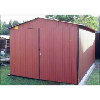 Zahradní stavba Plechová garáž 3x5 se sedlovou střechou BTX 8004