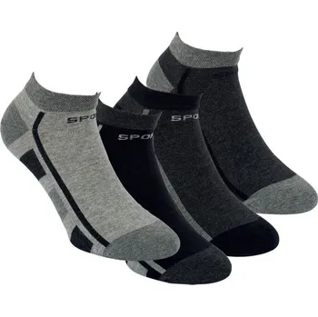 Pánské ponožky RS letní pánské bavlněné elastické sneaker ponožky sportovní design mix 43-46