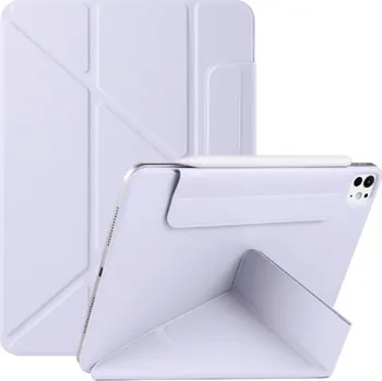 Pouzdro na mobilní telefon Magnetické pouzdro s origami stojánkem pro iPad Pro 11" (2024/2025) - fialové