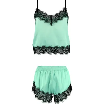 Body Karen saténové pyžamo S-397 M zelená