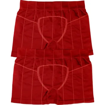 Pánské spodní prádlo Rita Man bezešvé boxerky - 2bal L červená