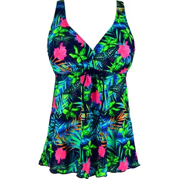 Dámské plavky Aténie Color tankiny tílko S136-23 5XL vícebarevná