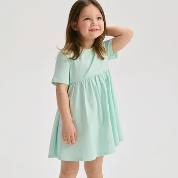 Dívčí šaty Reserved - Hladké šaty - bledá tyrkysová - 463DT-06X - 463DT-06X-104