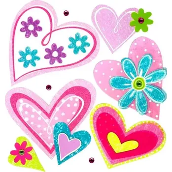 Legler Dekorativní nálepka Srdíčka 2921, cca 38 x 31 x 0,5 cm