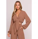 Dámský crop top MOE M861 CHOCOLATE XXL