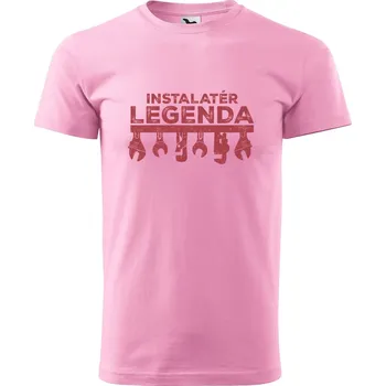 Pánské tričko DOBRÝ TRIKO Pánské tričko s potiskem Instalatér klíče Velikost: XS, Barva: Růžová