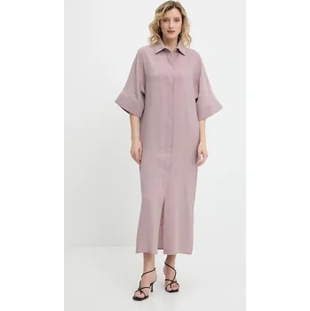 Dámské šaty Šaty Answear.LAB D521.ilk růžová 30X, vel. L